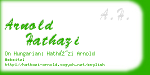 arnold hathazi business card